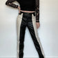 River Island Faux Leather Trousers - Size 12