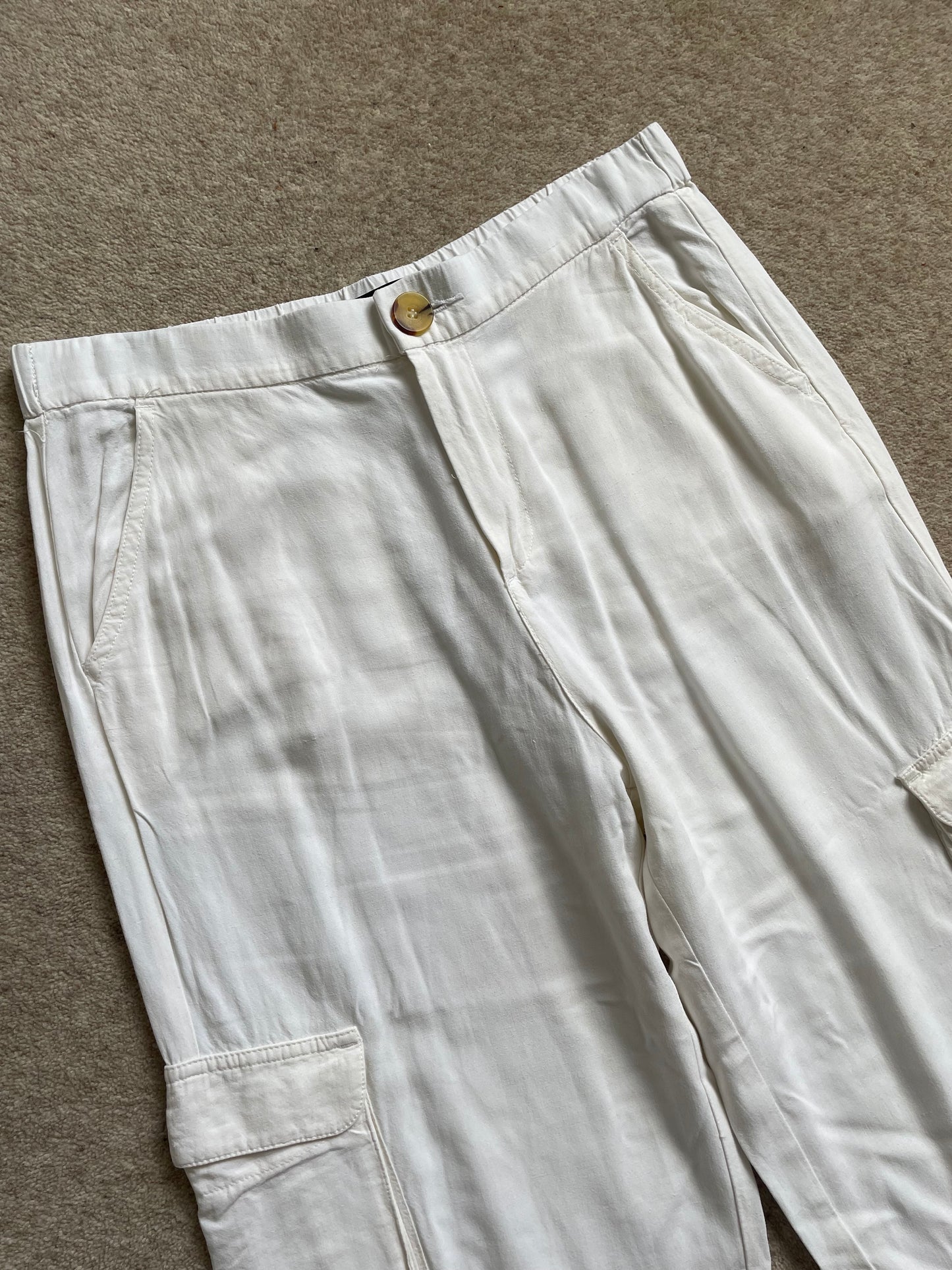 Zara White Trousers - Size M