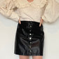 New Look Faux Leather Skirt - Size 12