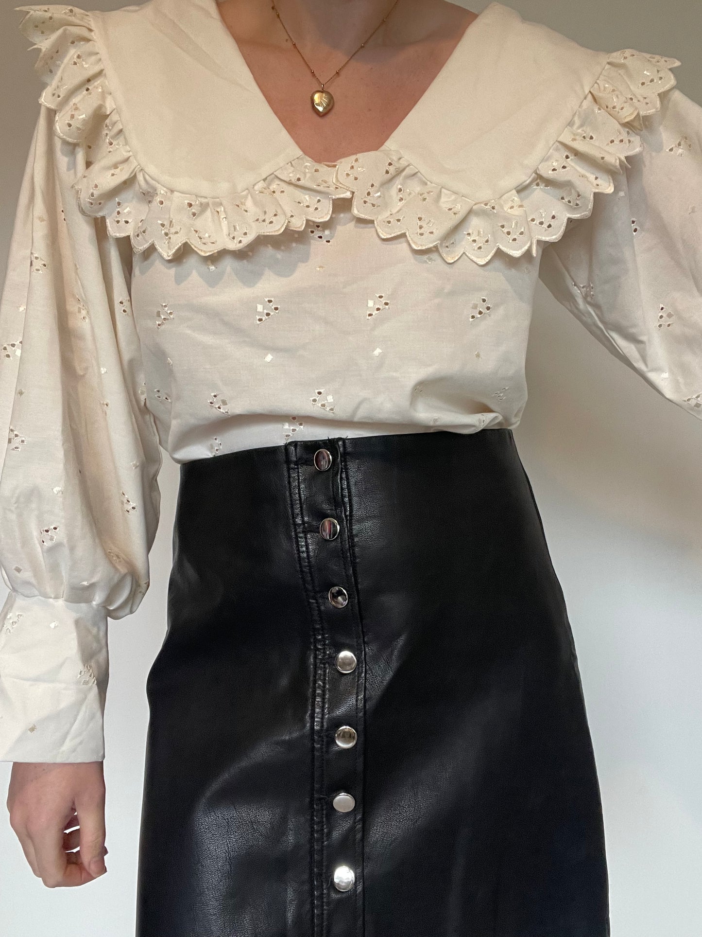 New Look Faux Leather Skirt - Size 12