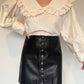 New Look Faux Leather Skirt - Size 12