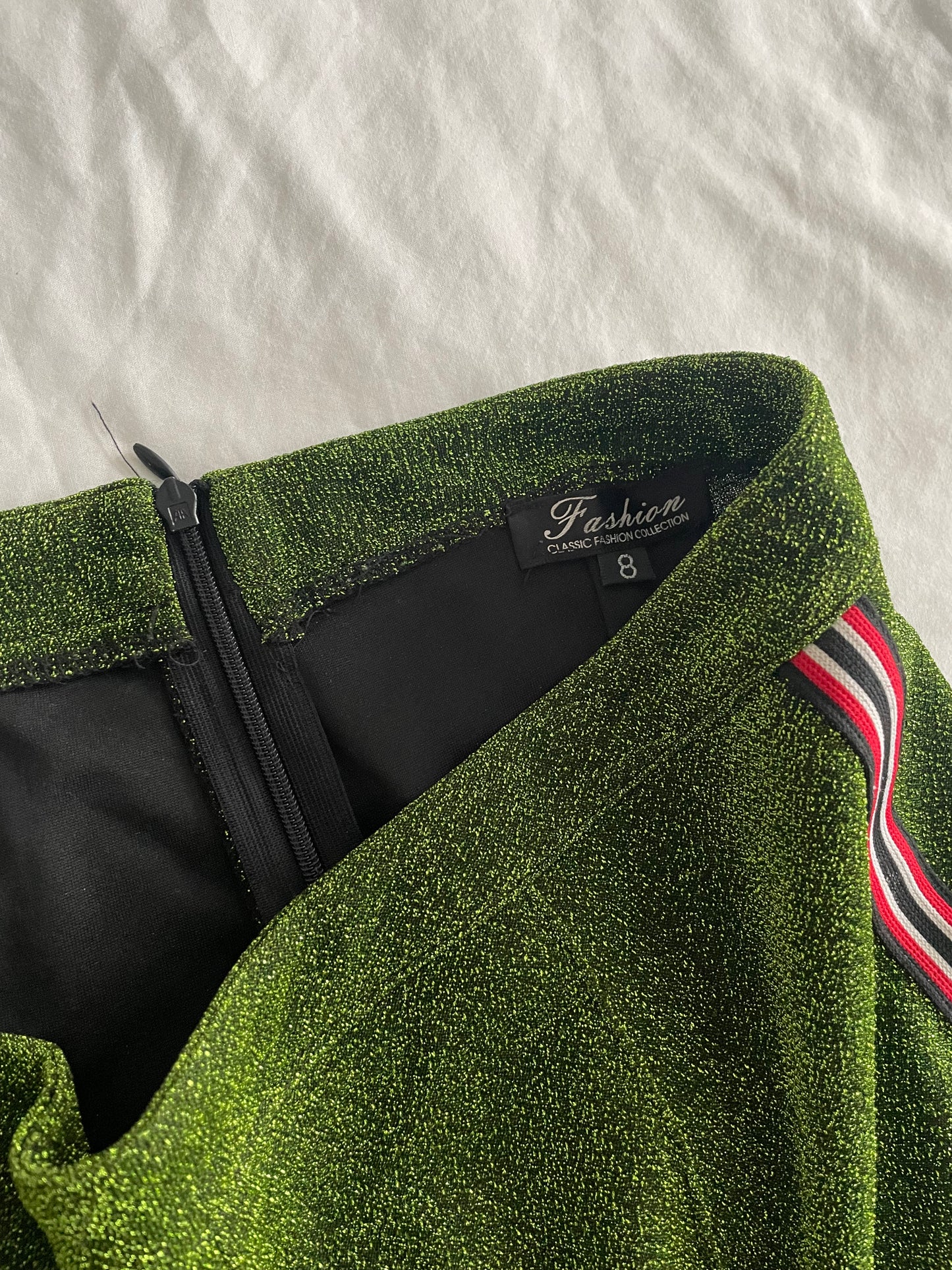 Green Glitter Trousers - Size 8