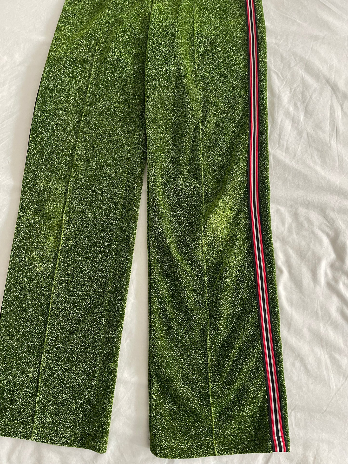 Green Glitter Trousers - Size 8