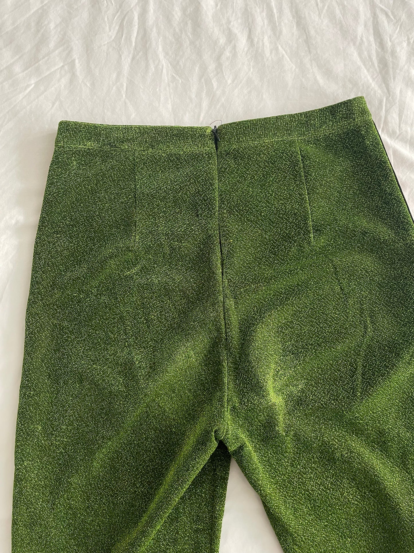 Green Glitter Trousers - Size 8