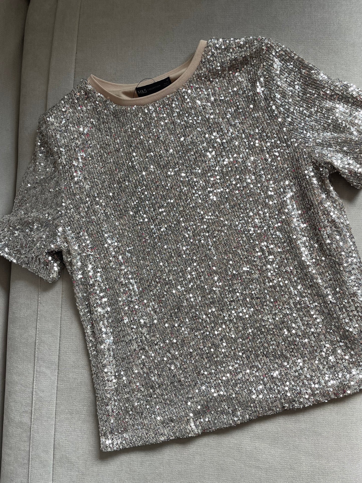 M&S Sequin Top - Size 10