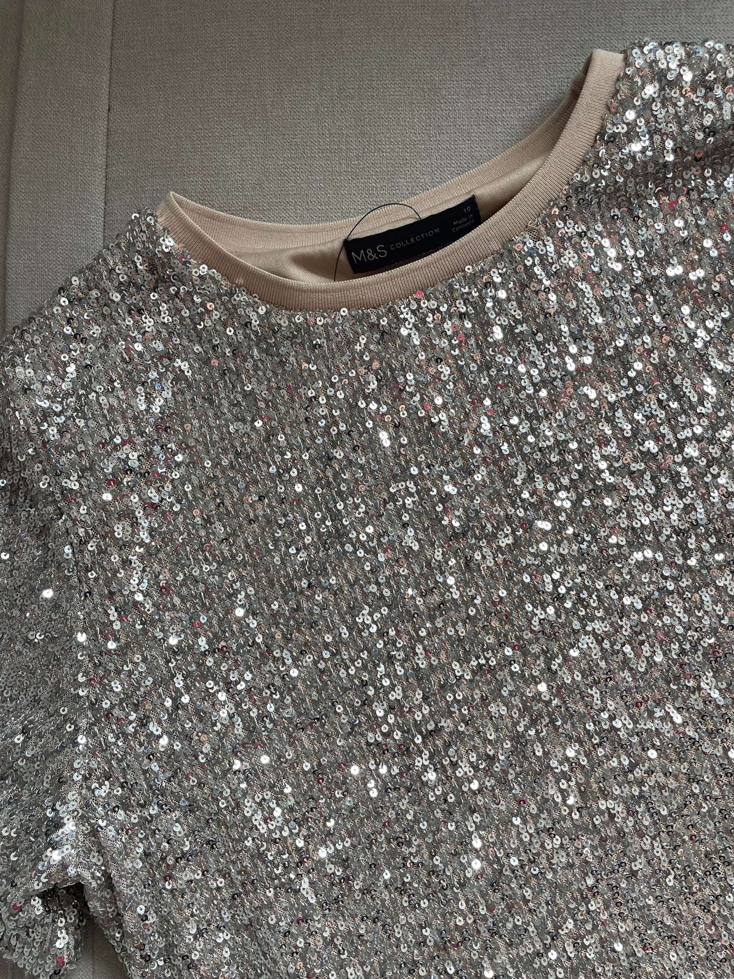 M&S Sequin Top - Size 10