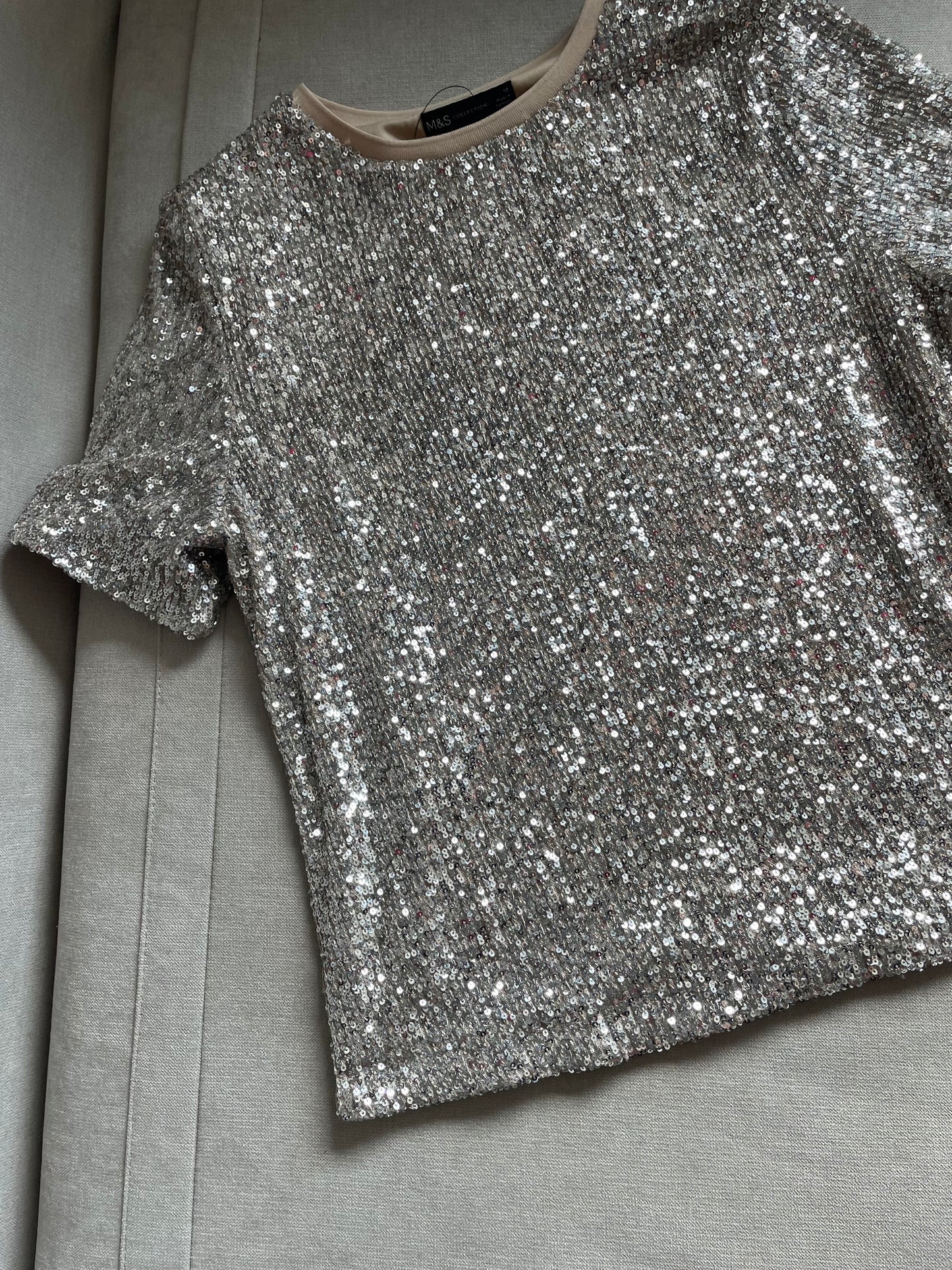 M&S Sequin Top - Size 10