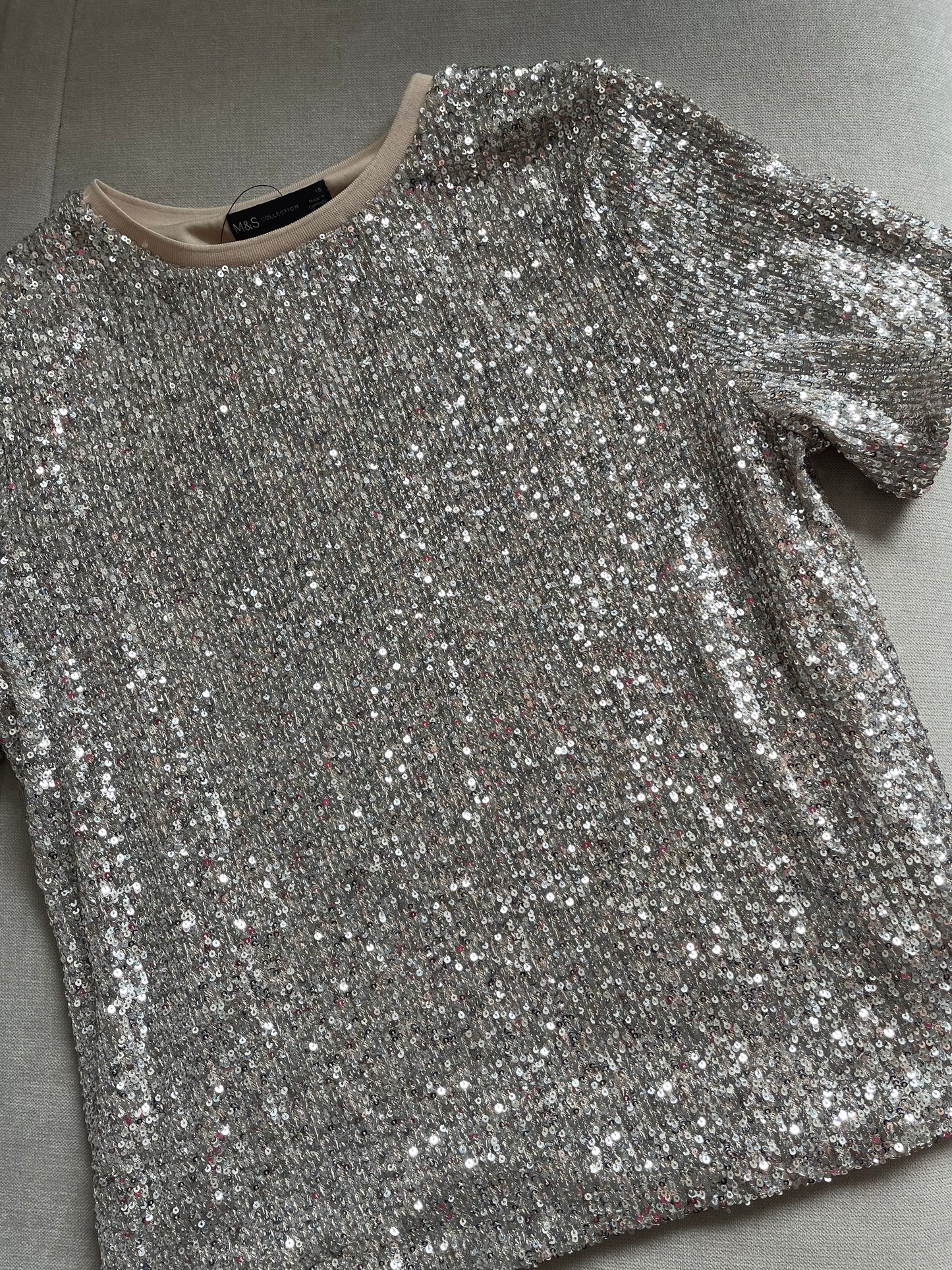 M&S Sequin Top - Size 10
