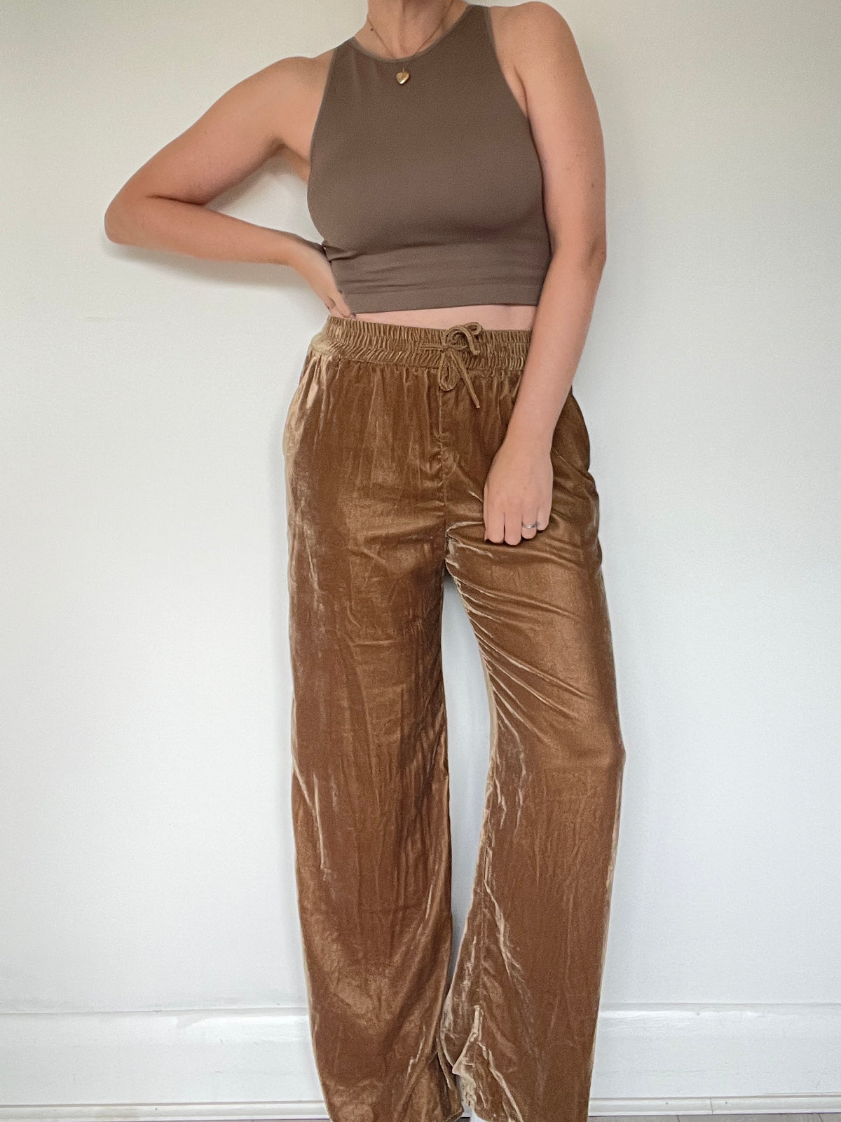 River Island Velvet Trousers  - Size 8