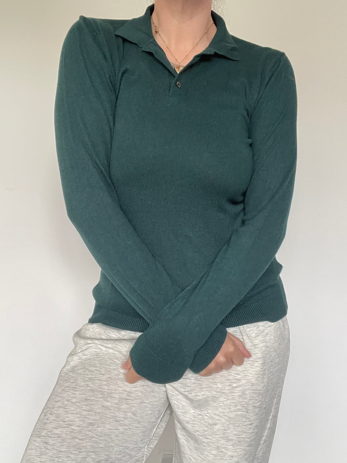 M&S Fine Knit Polo - Size Small