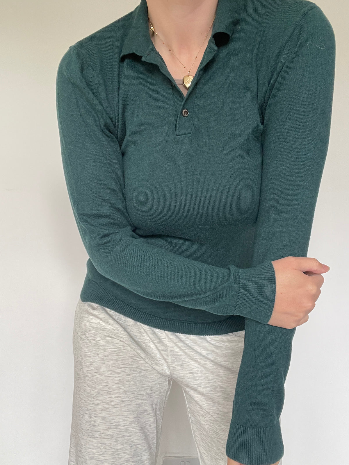 M&S Fine Knit Polo - Size Small