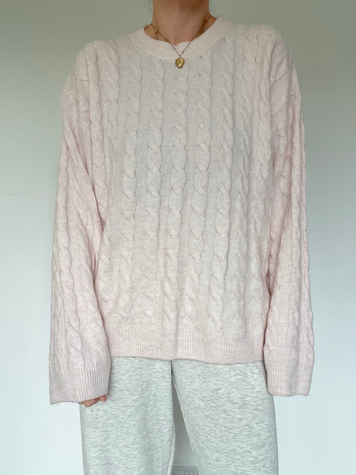 H&M Cable Knit Oversized Jumper - Size M
