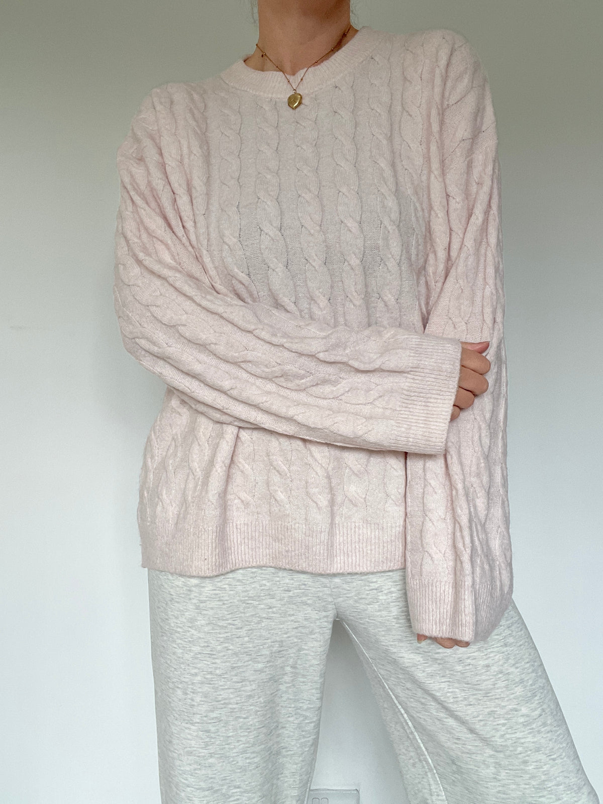 H&M Cable Knit Oversized Jumper - Size M