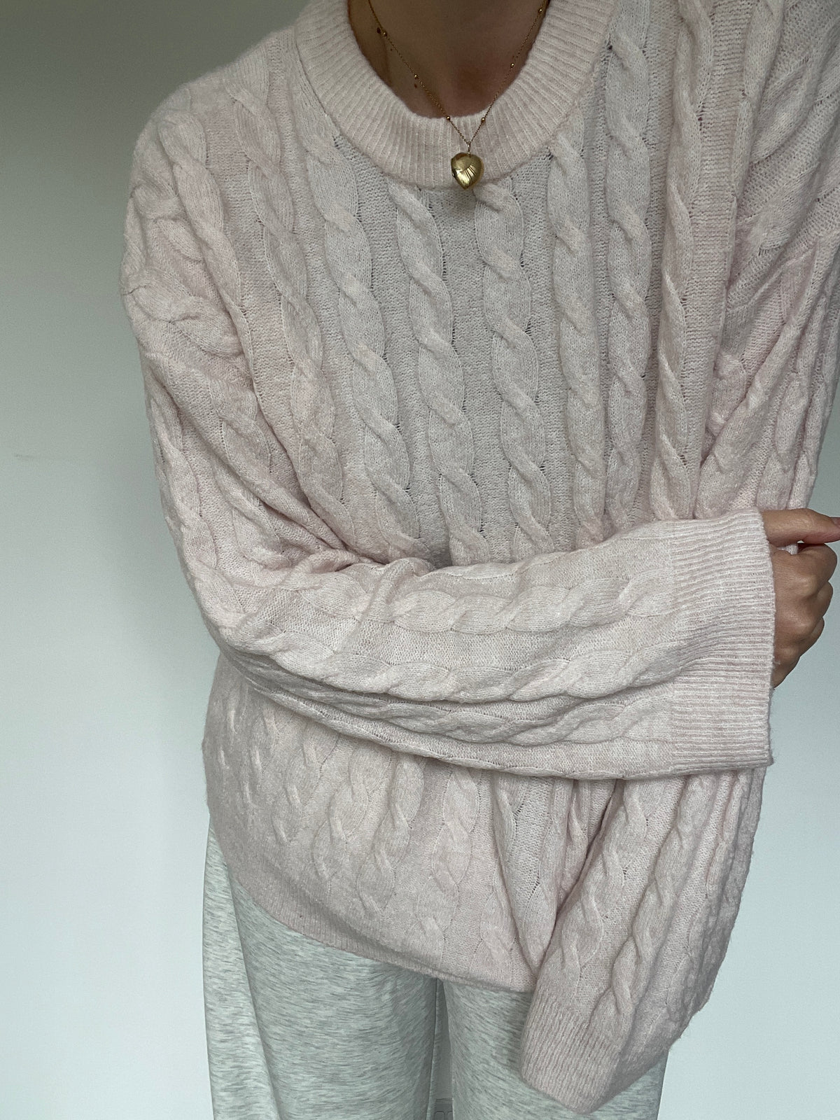 H&M Cable Knit Oversized Jumper - Size M