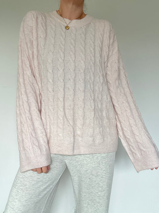 H&M Cable Knit Oversized Jumper - Size M