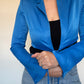 Zara Satin Cropped Jacket - Size S