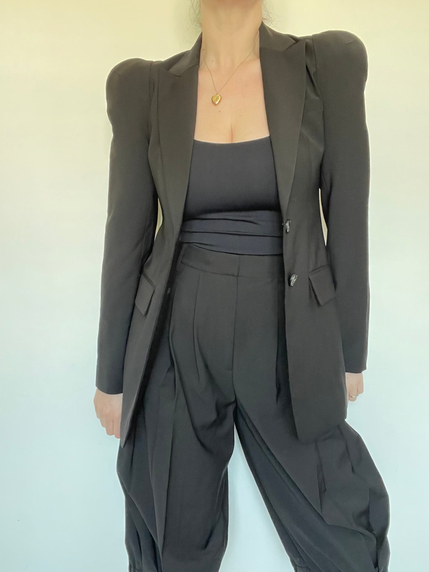 Tibi Sculpted Shoulder Blazer NEW RRP £670- Size 8/10