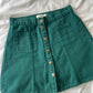 Green Denim Skirt - Size S
