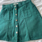 Green Denim Skirt - Size S
