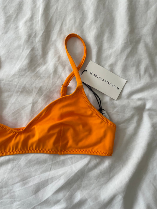 Solid & Striped Bikini Top NEW