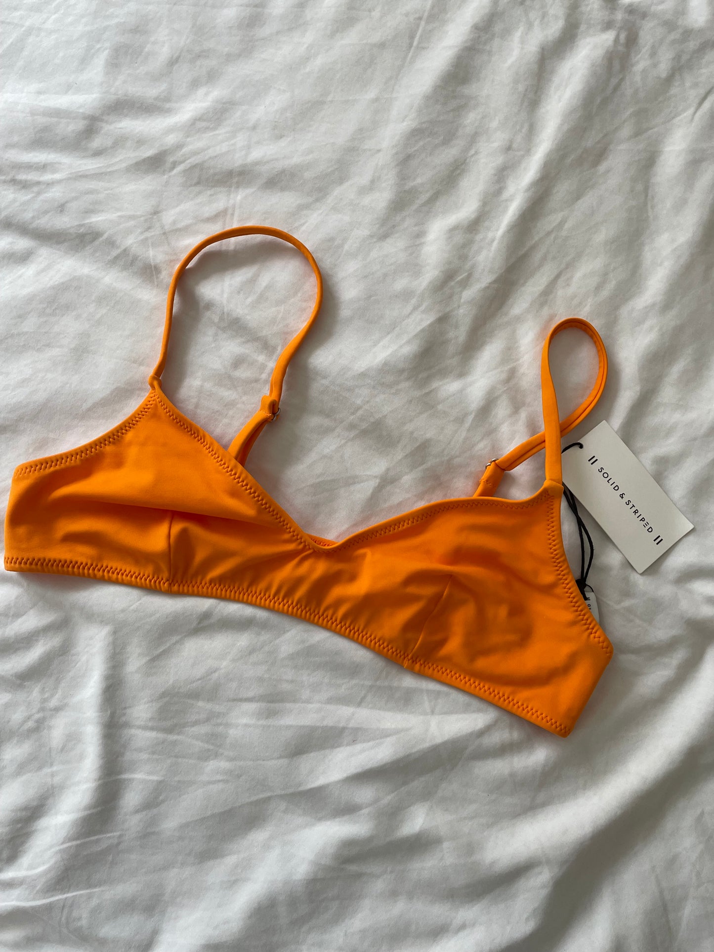 Solid & Striped Bikini Top NEW