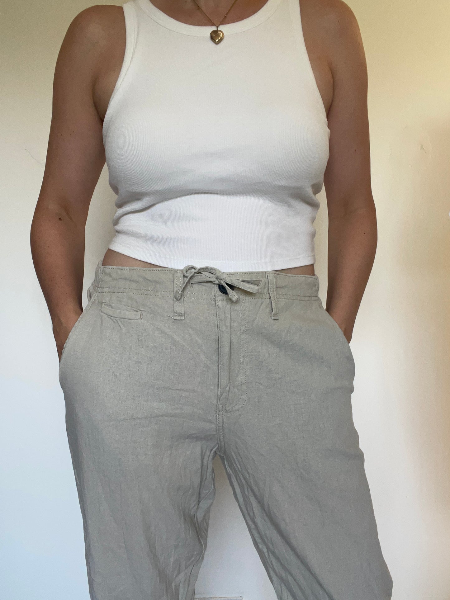 Threadbare Linen Trousers - Size 12
