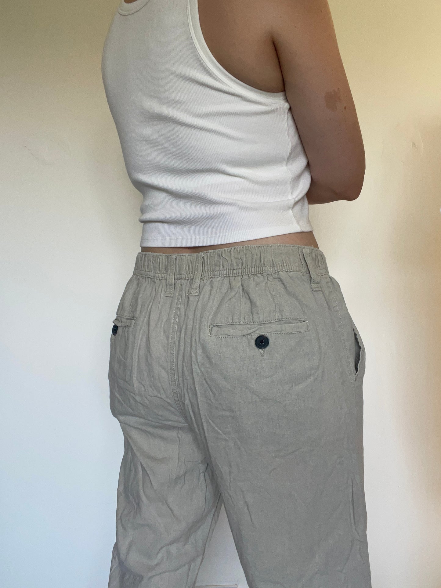 Threadbare Linen Trousers - Size 12