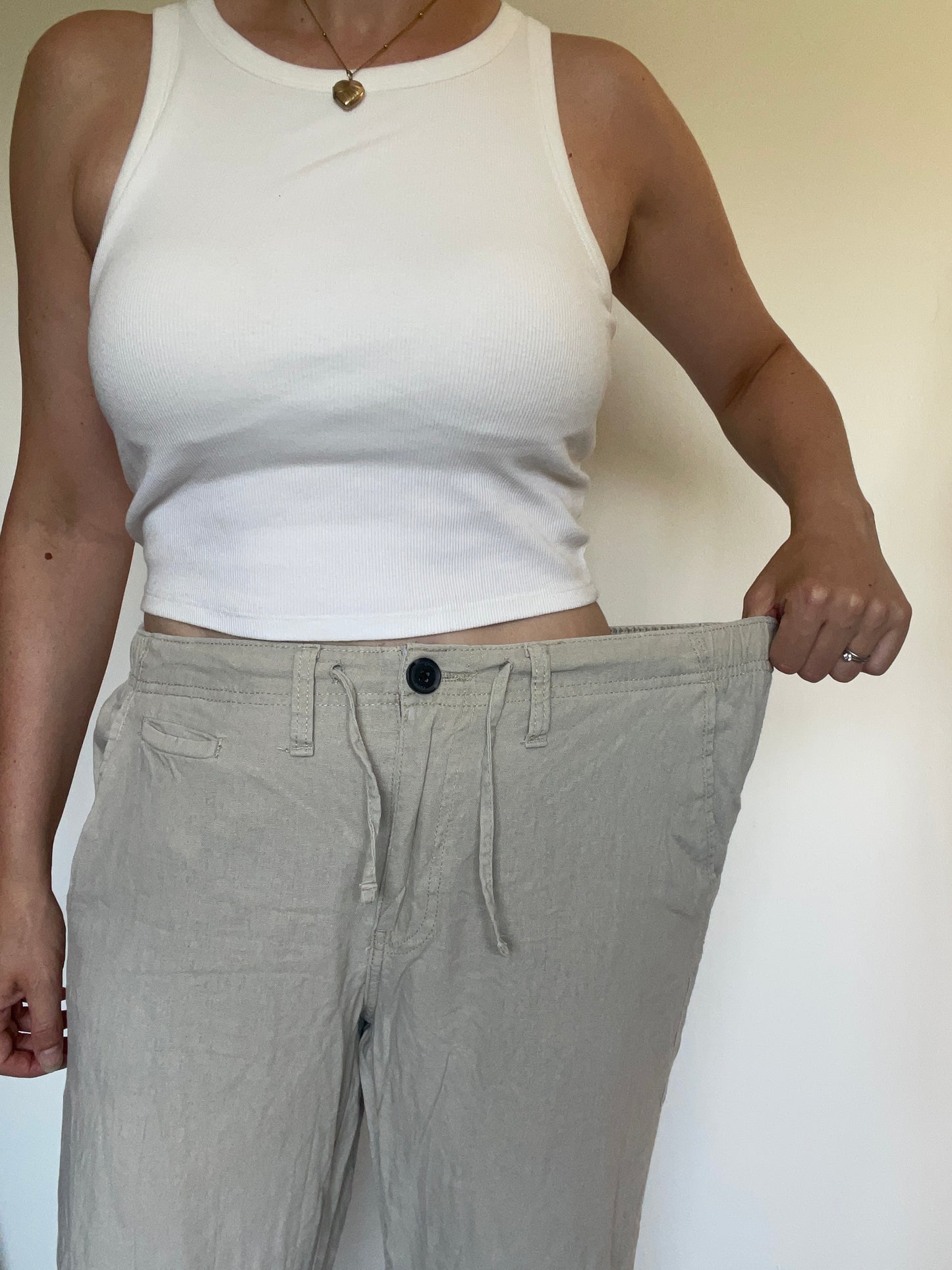 Threadbare Linen Trousers - Size 12