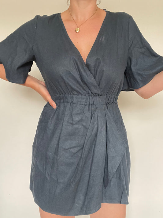 Zara Linen Playsuit NEW - Size M