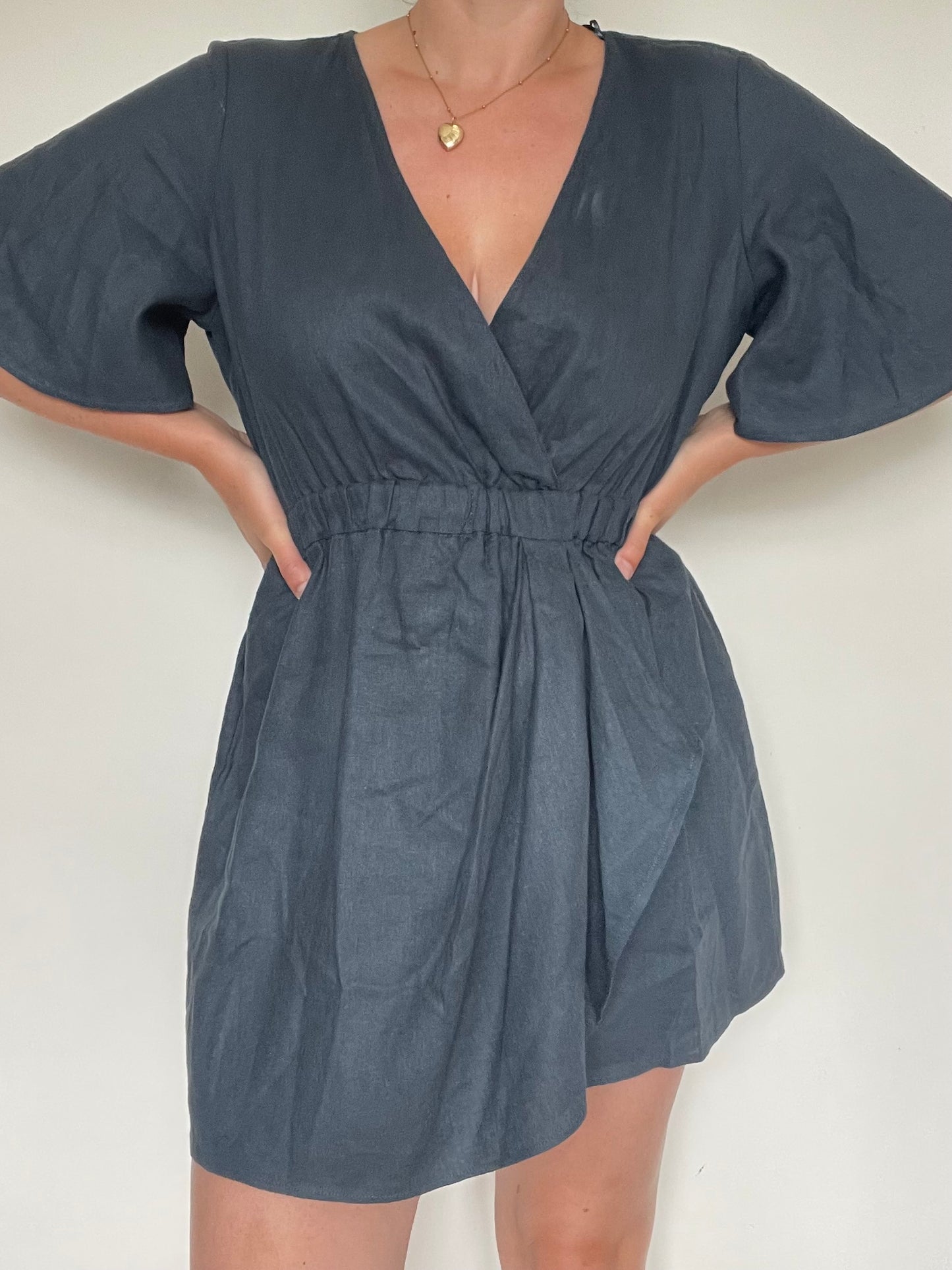 Zara Linen Playsuit NEW - Size M