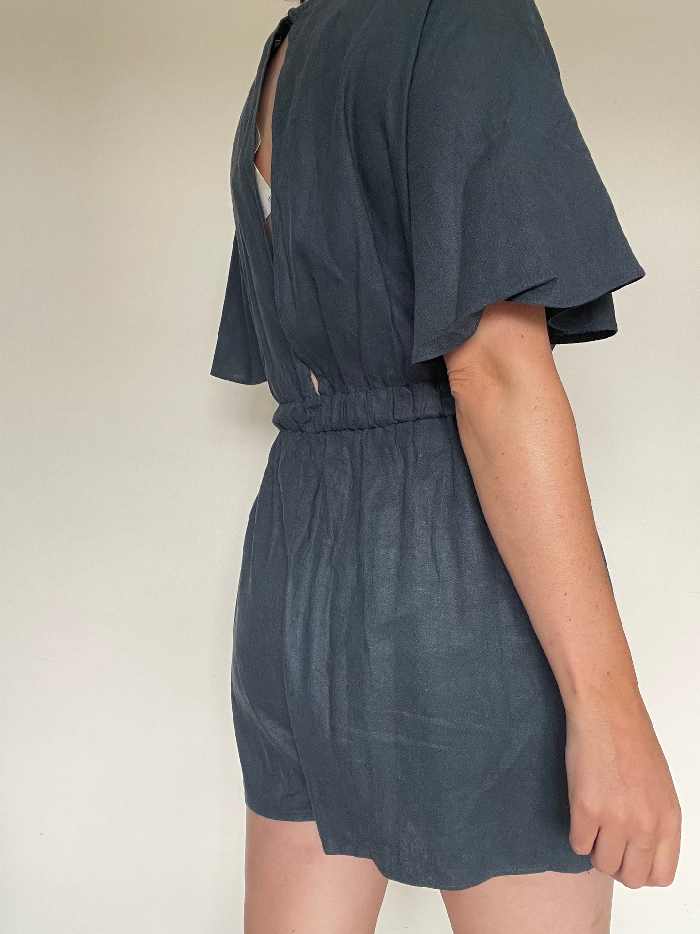Zara Linen Playsuit NEW - Size M