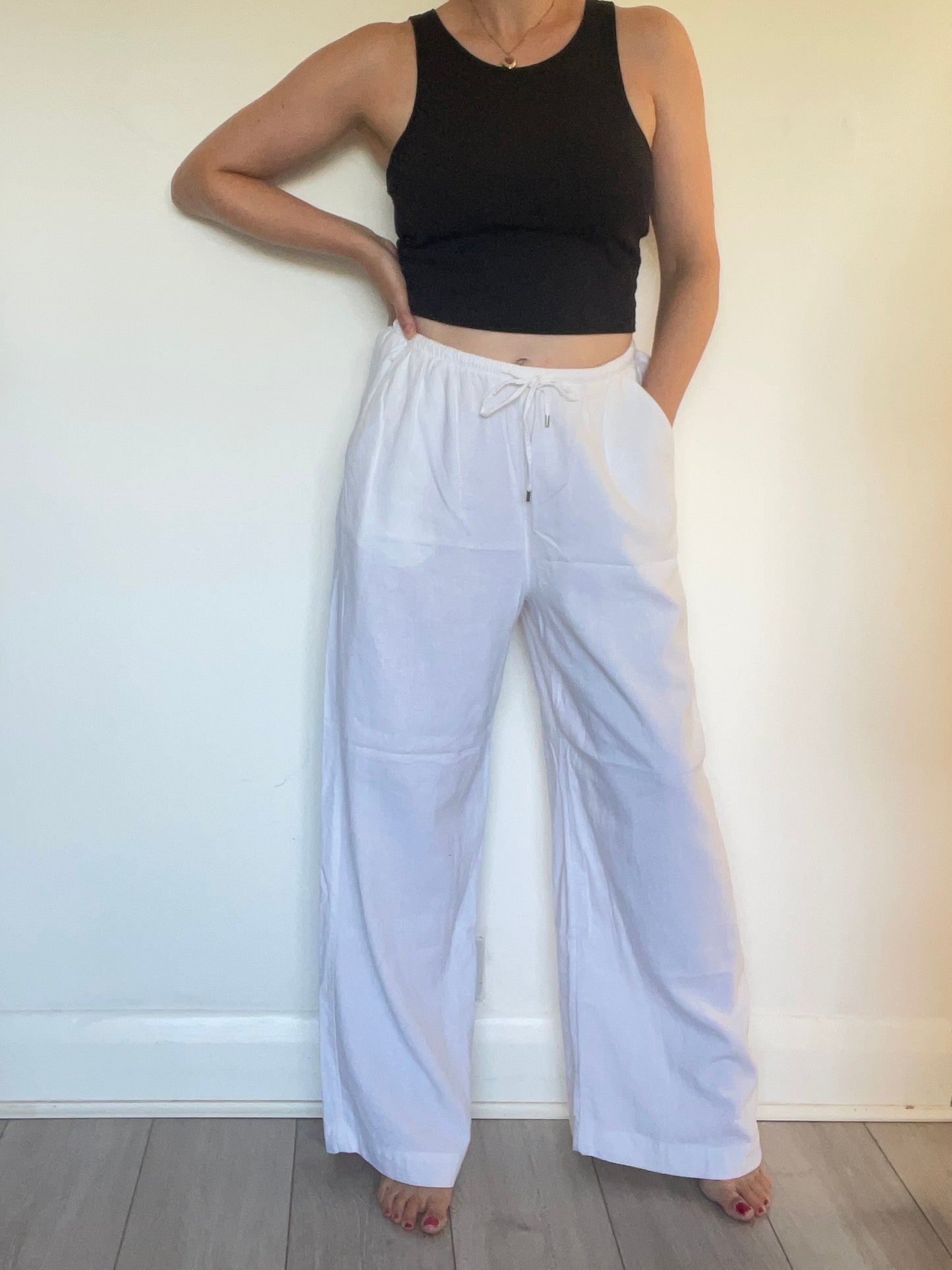 M&S Linen Trousers  - Size 14