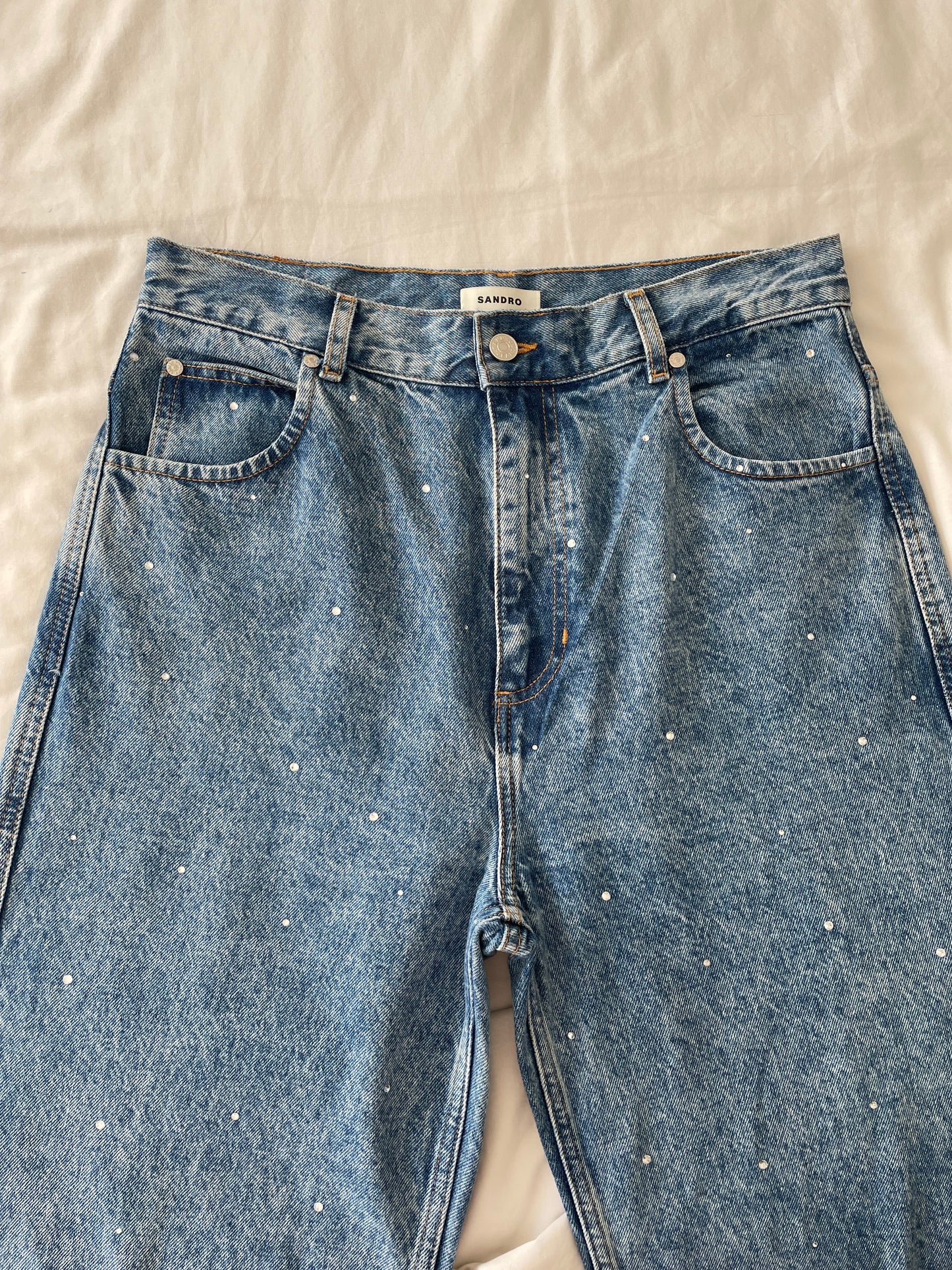 Sandro Embellished Jeans - Size 14