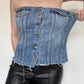 Zara Denim Corset - Size XXL