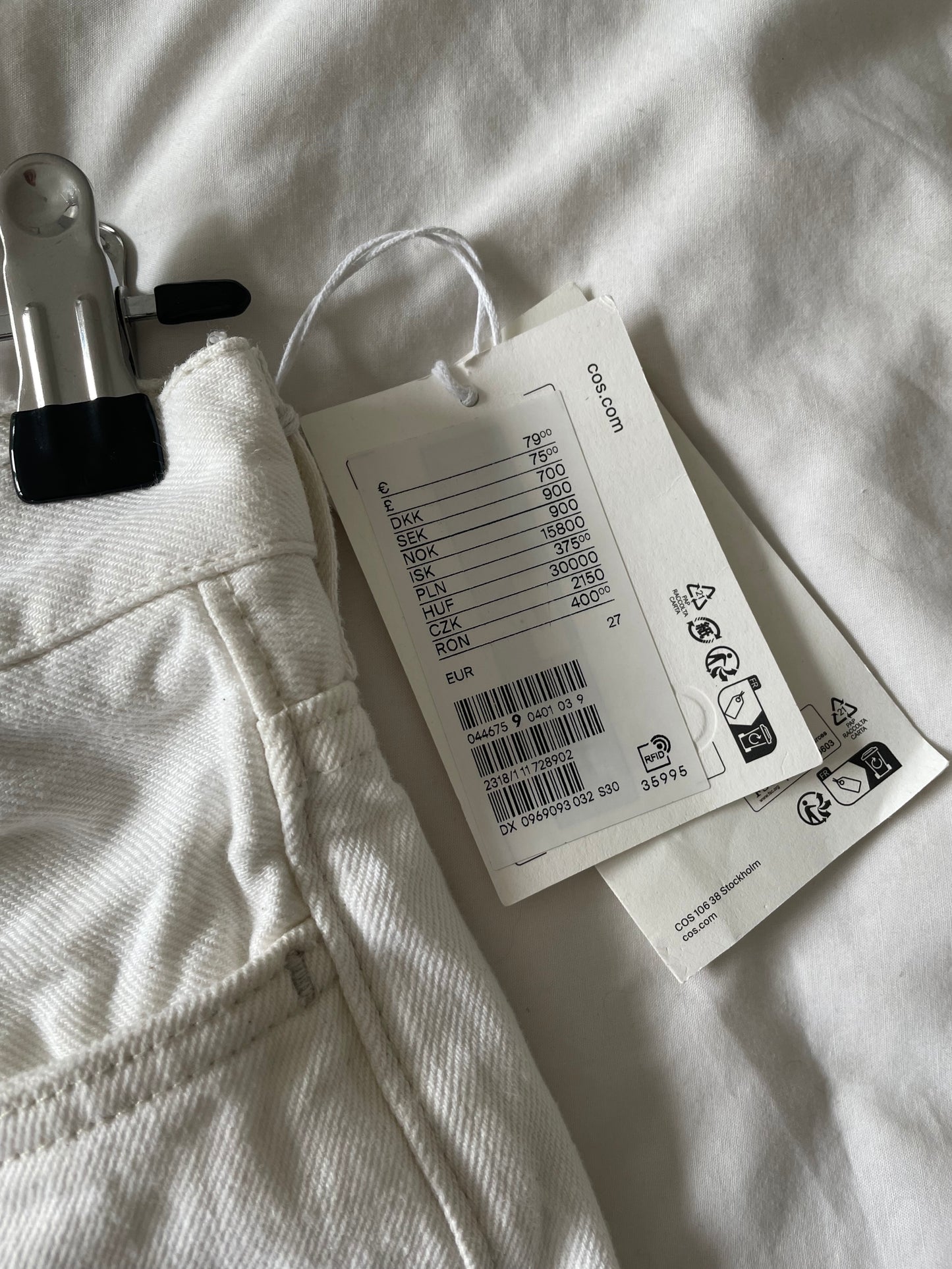 COS White Jeans NEW £75 - Size 8/10