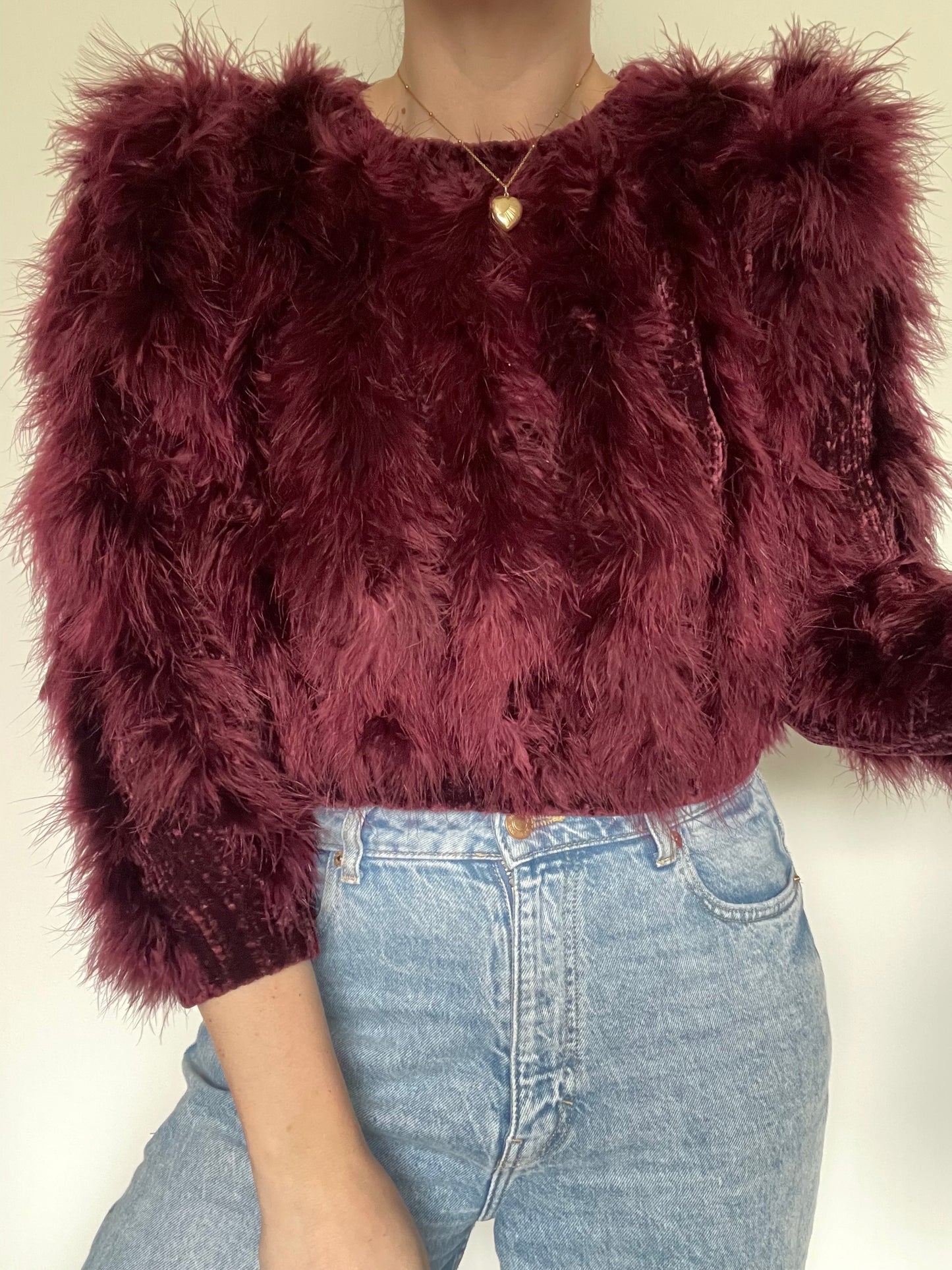 Topshop Feather Jumper - Size 8