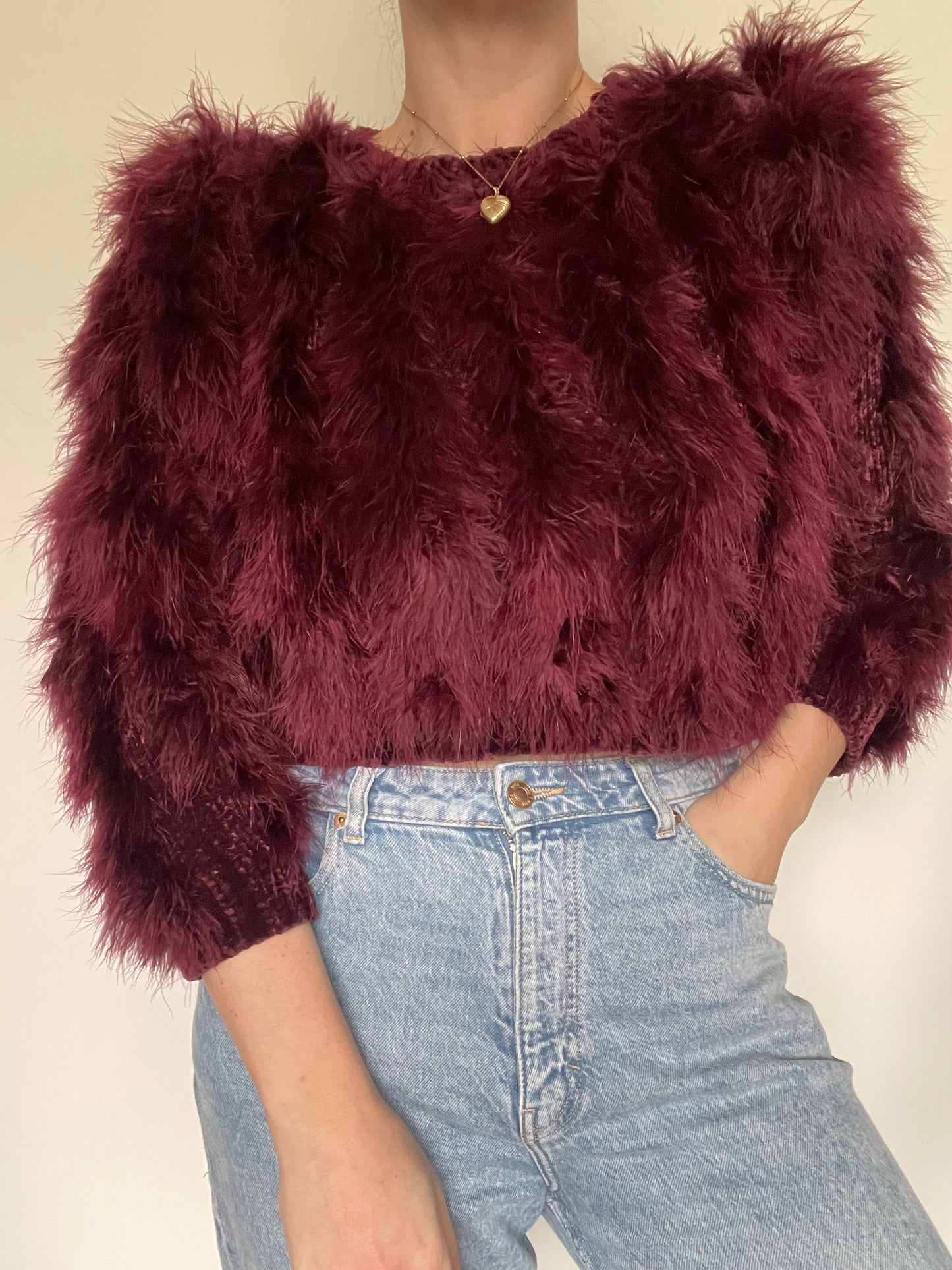 Topshop Feather Jumper - Size 8