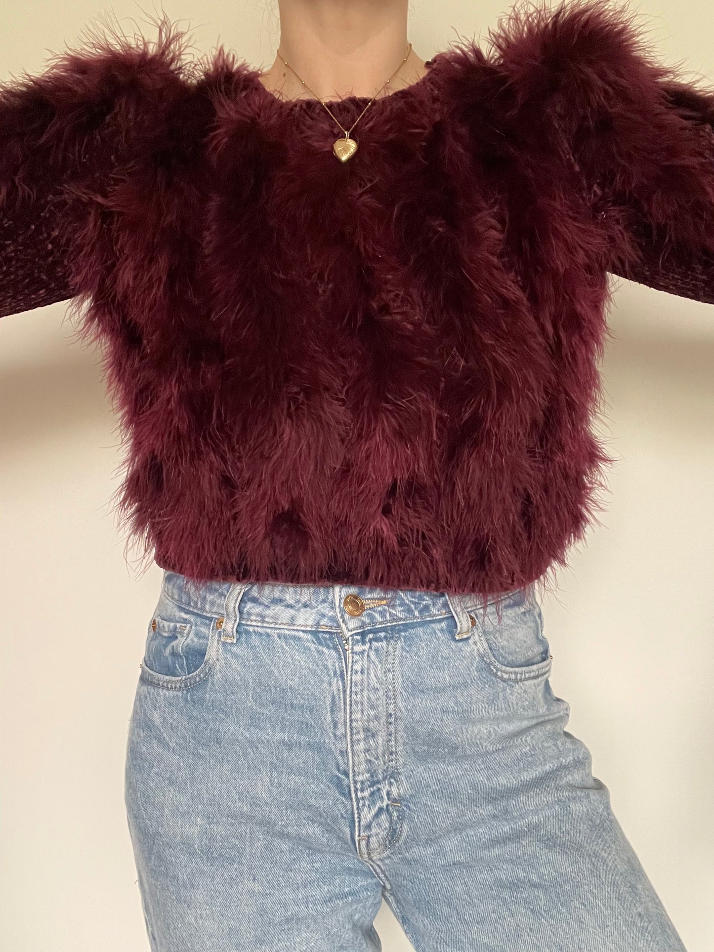 Topshop Feather Jumper - Size 8