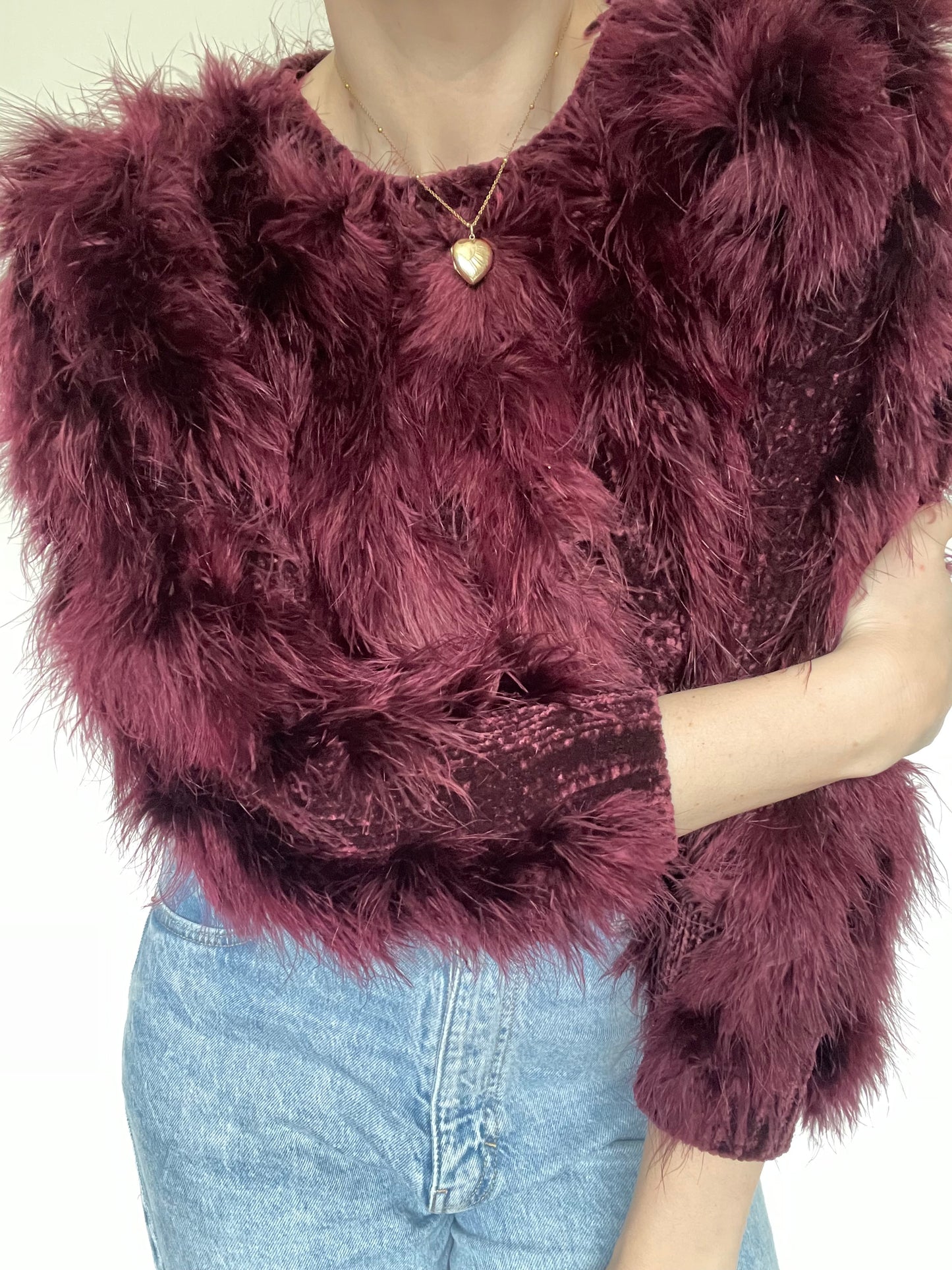 Topshop Feather Jumper - Size 8