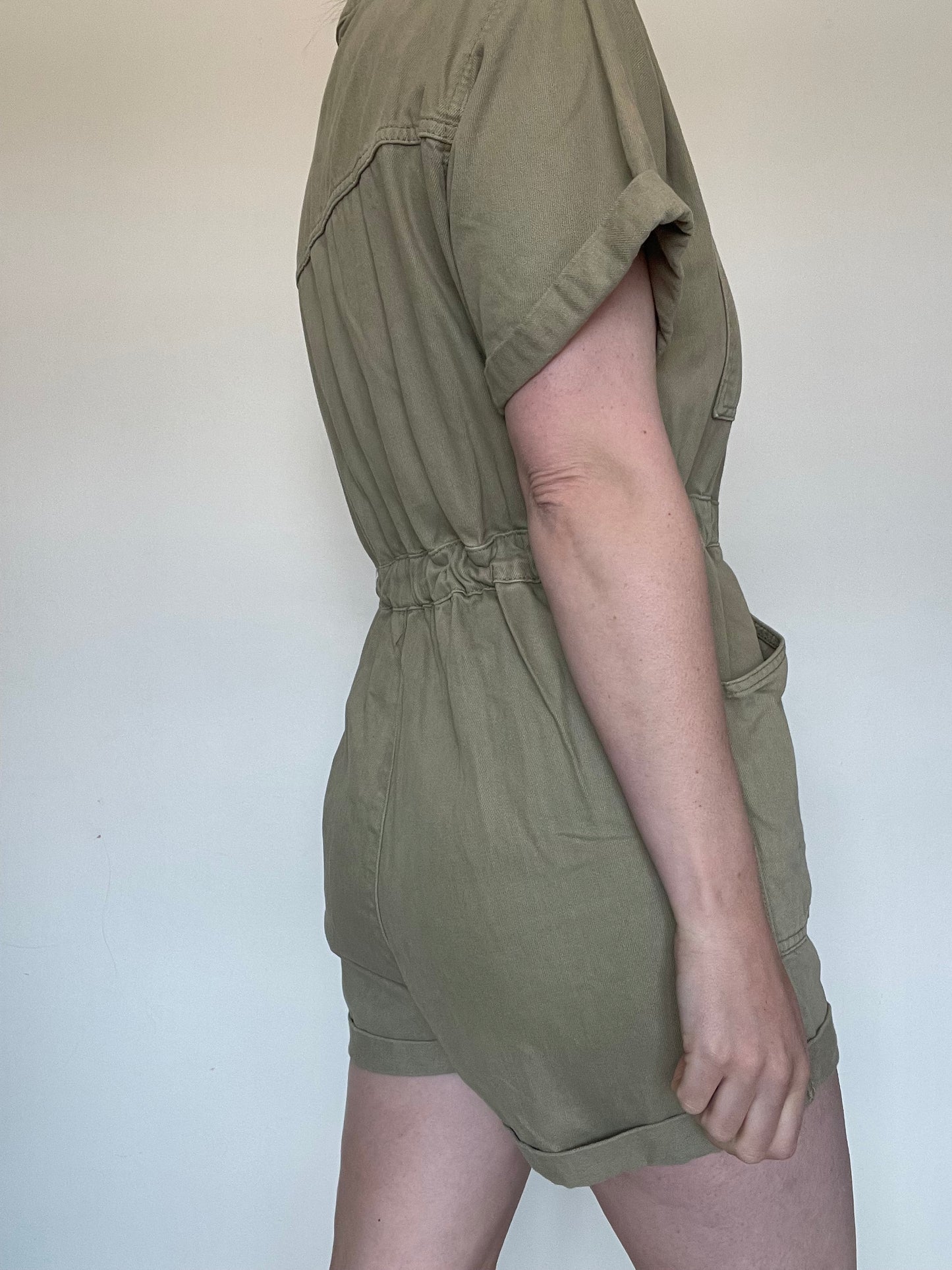 Topshop Denim Playsuit - Size 10