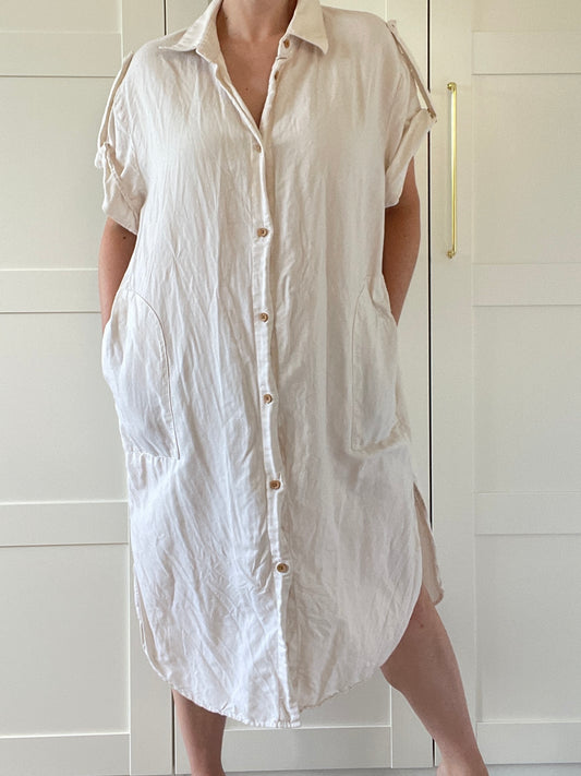 Zara Linen Dress - Size L