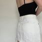 White Denim Mini Skirt - Size L