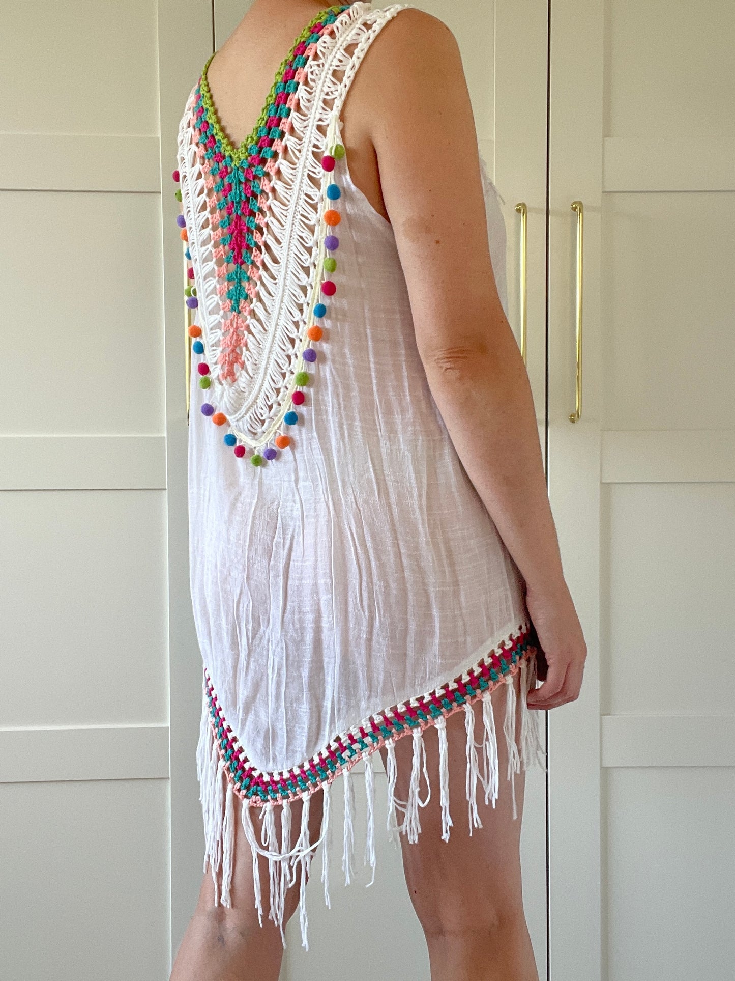 Cotton Code Beach Dress - One Size