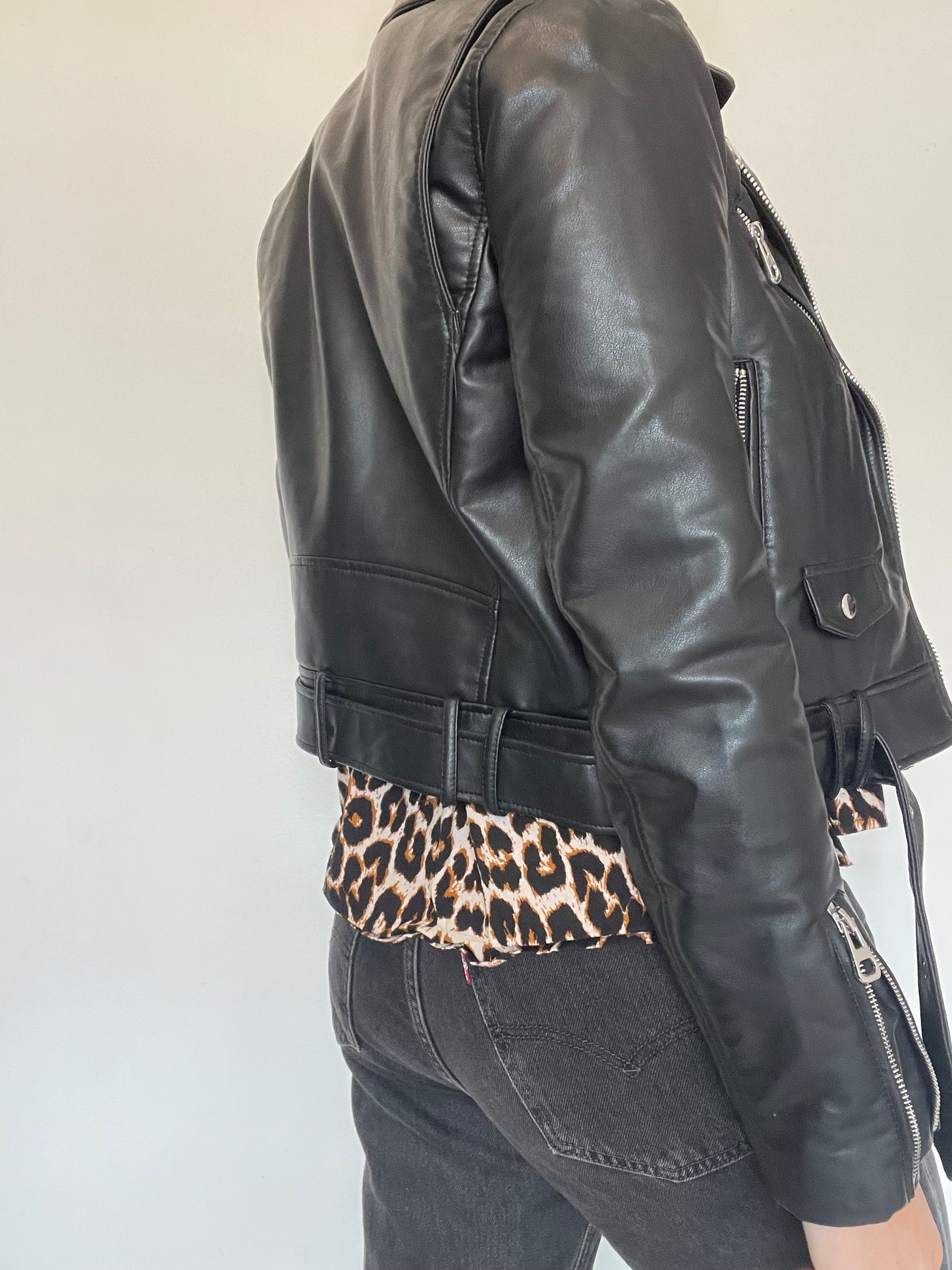 Zara Faux Leather Jacket - Size M