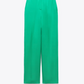 Zara Green Satin Trousers - Size Small