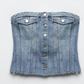 Zara Denim Corset - Size XXL