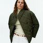Arket Quilted Oversized Jacket - Size 8