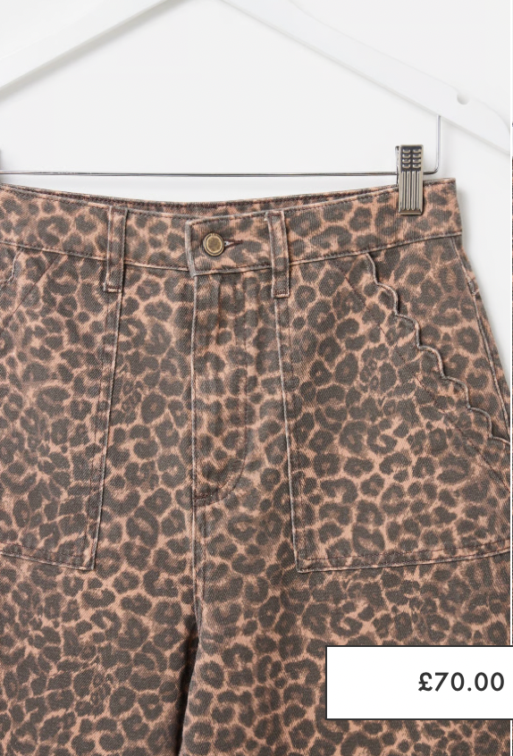 Oliver Bonas Leopard Jeans - Size 14/16