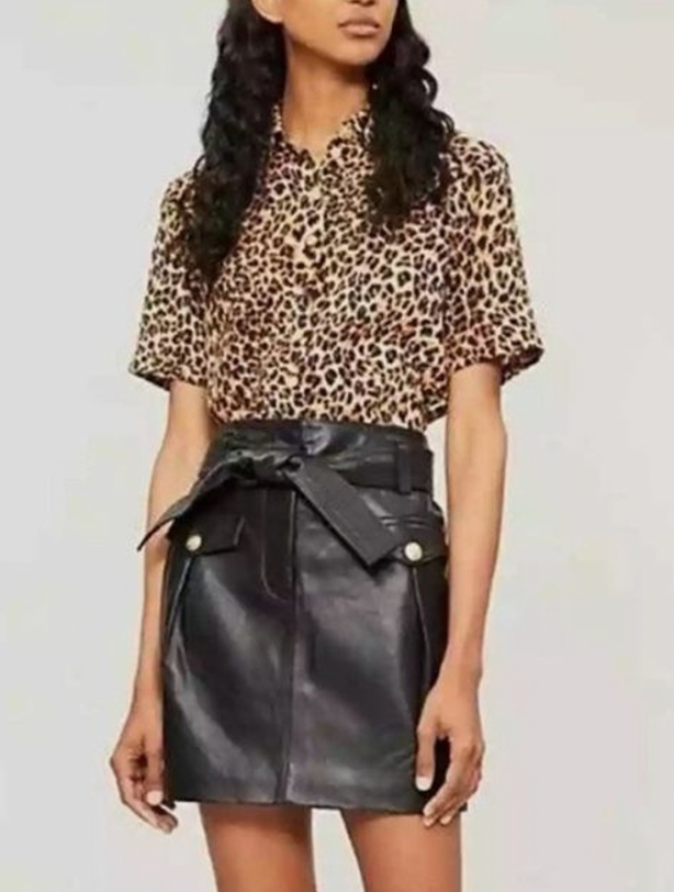 Maje Leather Skirt - Size 8
