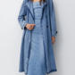 Pull & Bear Denim Trench - Size Small